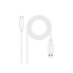 Cavo Nanocable USB 3.1 Gen2 10 Gbps 3 A USB-C/MA/M - 1,0 m - Bianco