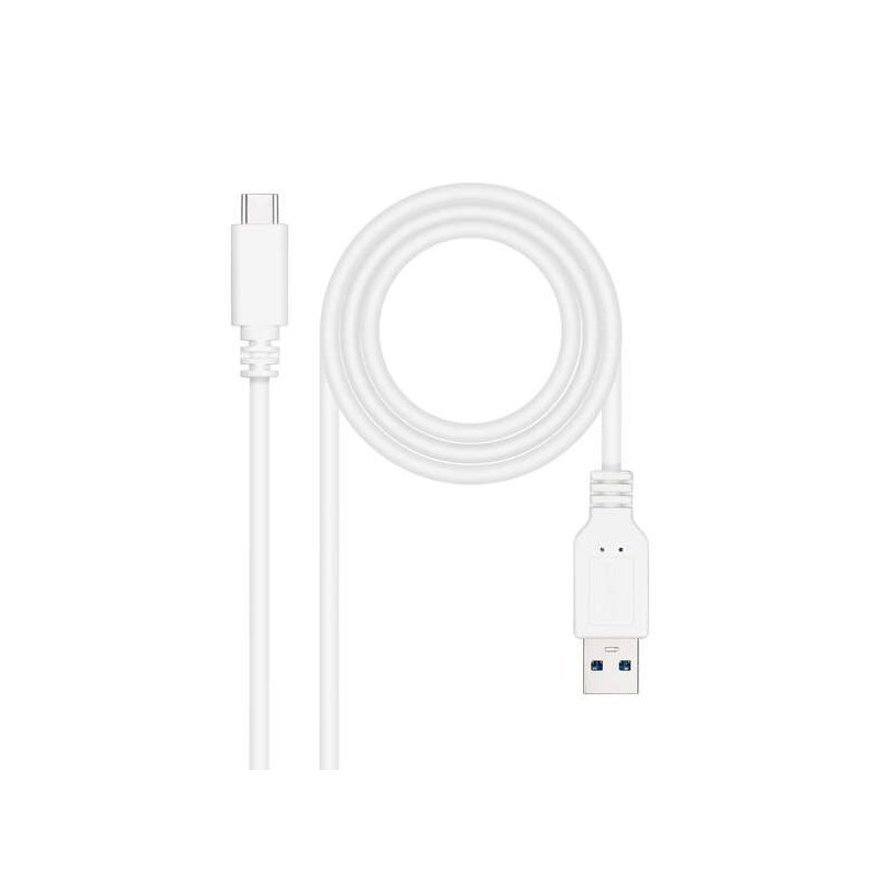 Cavo Nanocable USB 3.1 Gen2 10 Gbps 3 A USB-C/MA/M - 1,0 m - Bianco Cavo Nanocable USB 3.1 Gen2 10 Gbps 3 A USB-C/MA/M - 1,0 m - Bianco