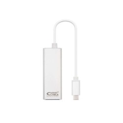 Convertitore nanocavo USB-C a Gigabit Ethernet 10/100/1000 Mbps - 15 cm - Colore alluminio