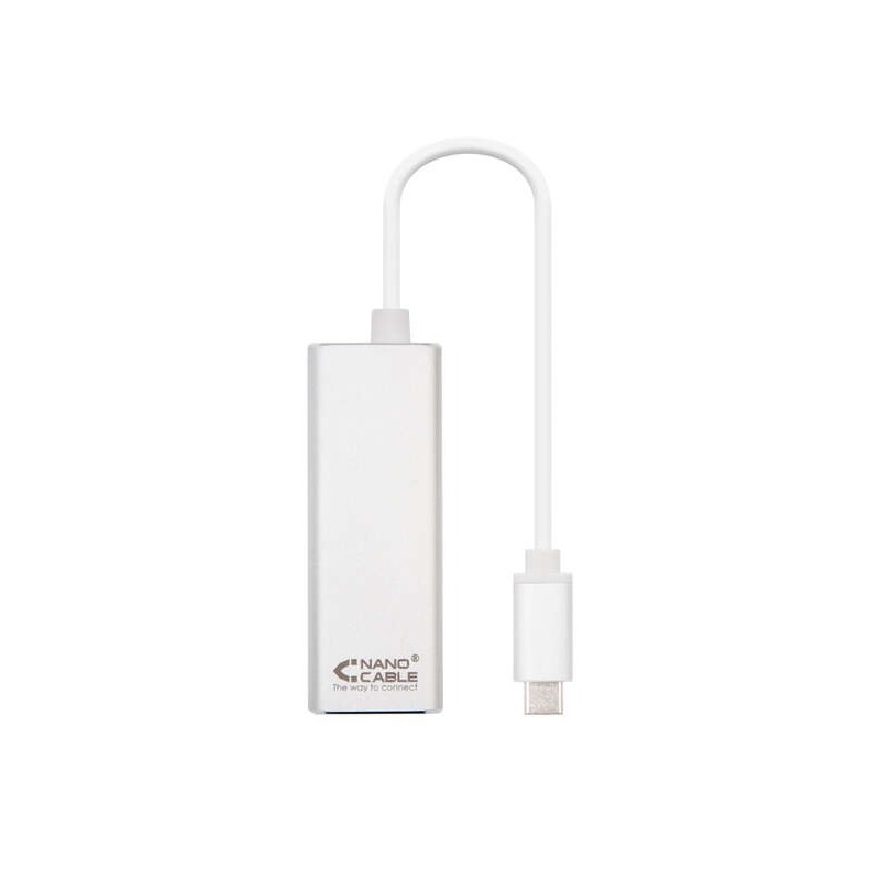 Convertitore nanocavo USB-C a Gigabit Ethernet 10/100/1000 Mbps - 15 cm - Colore alluminio Convertitore nanocavo USB-C a Gigabit Ethernet 10/100/1000 Mbps - 15 cm - Colore alluminio