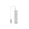 Convertitore Nanocable USB 3.0 a Gigabit Ethernet + 3xUSB 3.0 - Alluminio - 15 cm - Colore Argento