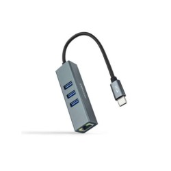 Adattatore di rete nanocavo USB-C a Gigabit Ethernet 10/100/1000 Mbps + 3 porte USB 3.0