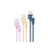Nanocable Pack de 3 Cables Mallados USB-A Macho a Lightning Macho - Longitud 1m - Colores Rosa, Dorado y Azul