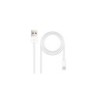 Nanocable Cable USB-A 2.0 Macho a Lightning Macho 2m - Color Blanco