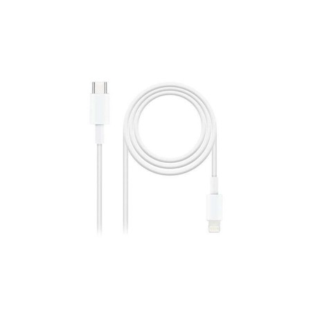Nanocable Cable USB-C Macho a Lightning Macho 2m - Color Blanco