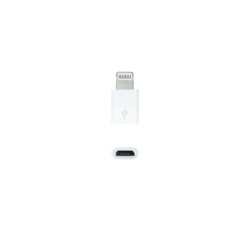 Nanocable Adaptador Lightning a Micro USB - Lightning/M-Micro B/H - Color Blanco