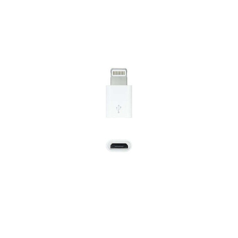 Nanocable Adaptador Lightning a Micro USB - Lightning/M-Micro B/H - Color Blanco Nanocable Adaptador Lightning a Micro USB - Lightning/M-Micro B/H - Color Blanco