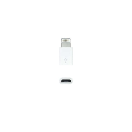 Nanocable Adaptador Lightning a Micro USB - Lightning/M-Micro B/H - Color Blanco