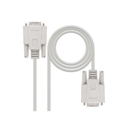 Nanocable Cable Serie RS232 DB9 Macho a DB9 Macho 1.80m - Color Beige