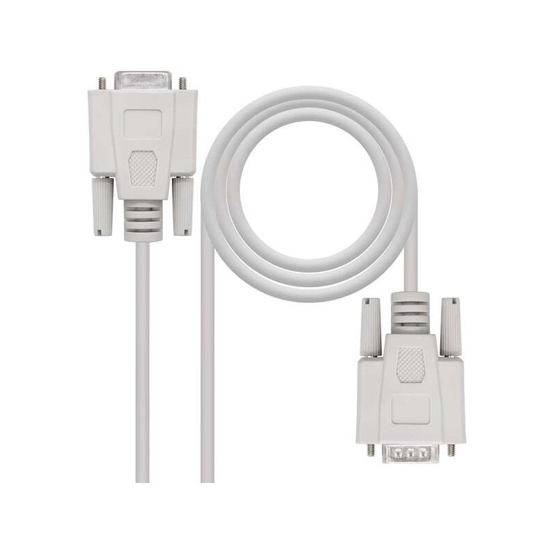 Cavo seriale Nanocable RS232 da DB9 maschio a DB9 femmina 1,80 m - colore beige Cavo seriale Nanocable RS232 da DB9 maschio a DB9 femmina 1,80 m - colore beige