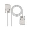 Nanocable Cable Serie RS232 DB9 Macho a DB9 Hembra 3m - Color Beige