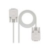 Cavo seriale per modem Nanocable DB9 maschio a DB9 femmina 3 m - colore beige