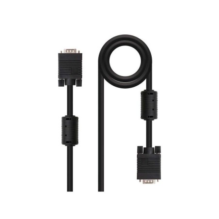 Cavo Nanocable SVGA con ferrite da HDB15 maschio a HDB15 maschio 15 m - colore nero