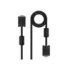 Nanocable Cable SVGA con Ferrita HDB15 Macho a HDB15 Hembra 3m - Color Negro
