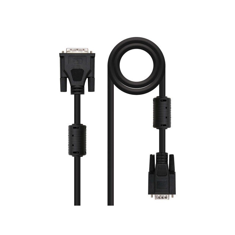 Nanocable Cable DVI 18+5 Macho a SVGA HDB15 Macho 3m - Color Negro Nanocable Cable DVI 18+5 Macho a SVGA HDB15 Macho 3m - Color Negro