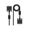 Nanocable Cable DVI Dual Link 24+1 Macho a DVI 24+1 Macho 5m - Color Negro