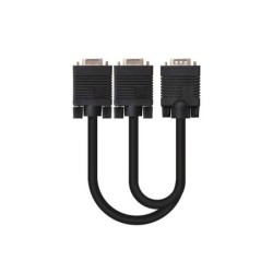 Cavo splitter Nanocable SVGA - HDB15/M-2xHDB15/H - 45 cm - Colore nero