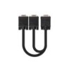 Nanocable Cable Bifurcador SVGA - HDB15/M-2xHDB15/H - 45 cm - Color Negro