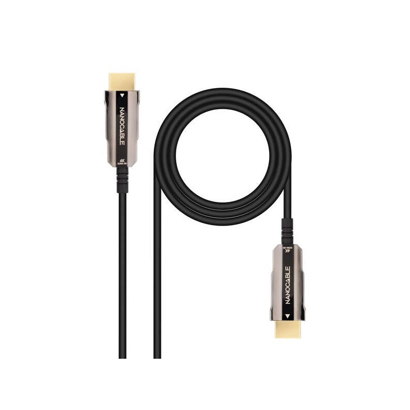 Cavo Nanocable HDMI v2.0 AOC maschio a HDMI v2.0 maschio 15 m - 4K a 60 Hz 18 Gbps - Colore nero Cavo Nanocable HDMI v2.0 AOC maschio a HDMI v2.0 maschio 15 m - 4K a 60 Hz 18 Gbps - Colore nero