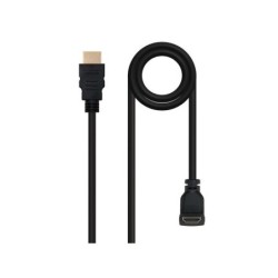 Cavo Nanocable HDMI v1.4 maschio angolato a HDMI v1.4 maschio 1,80 m - Alta velocità - Colore nero