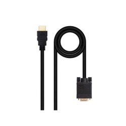 Cavo convertitore Nanocable da HDMI a VGA, HDMI/M-VGA/M 1,8 m - Nero