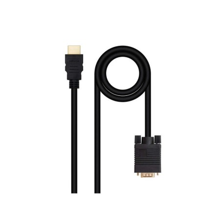 Nanocable Cable Conversor HDMI a VGA, HDMI/M-VGA/M 1.8m - Color Negro