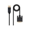 Nanocable Cable Conversor DisplayPort Macho a DVI Macho 2m - Color Negro
