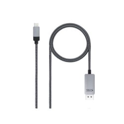Cavo convertitore Nanocable USB-C maschio a DisplayPort maschio da 1,80 m - colore nero/argento