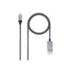 Cavo convertitore Nanocable USB-C maschio a DisplayPort maschio da 1,80 m - colore nero/argento