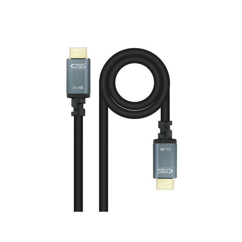 Cavo nanocavo HDMI 2.1 IRIS 8K maschio a HDMI 2.1 IRIS 8K maschio 2 m - Colore nero Cavo nanocavo HDMI 2.1 IRIS 8K maschio a HDMI 2.1 IRIS 8K maschio 2 m - Colore nero