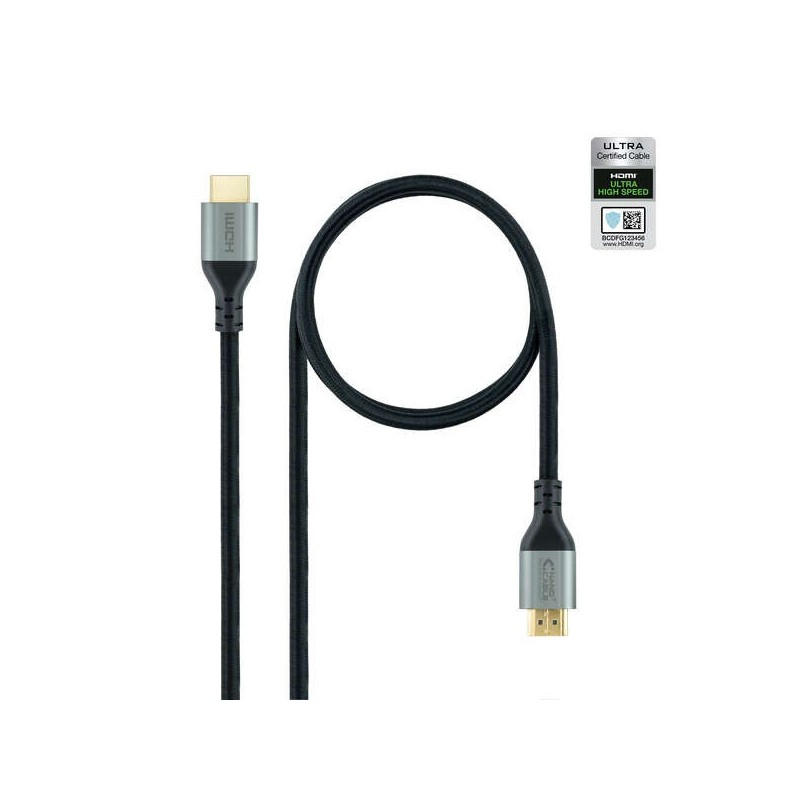 Cavo Nanocable HDMI 2.1 Certificato Ultra HS MM 2m - Colore Nero Cavo Nanocable HDMI 2.1 Certificato Ultra HS MM 2m - Colore Nero