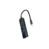 Nanocable 4 en 1 Hub USB-C 3.0 con 2x USB-A 3.0, 1x USB-C PD, 1x HDMI - Carcasa de Aluminio - Cable de 0.15m