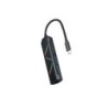 Hub Nanocable 5 in 1 USB-C 3.0 con 2x USB-A 3.0, 1x USB-C PD, 1x HDMI, 1x RJ45 - Alloggiamento in alluminio - Cavo da 0,15 m