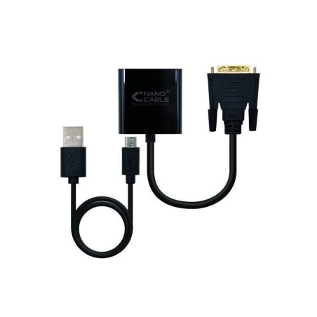 Convertitore nanocavo DVI 24+1/M a VGA HDB15/H - 10 cm - Colore nero
