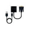 Convertitore nanocavo DVI 24+1/M a VGA HDB15/H - 10 cm - Colore nero