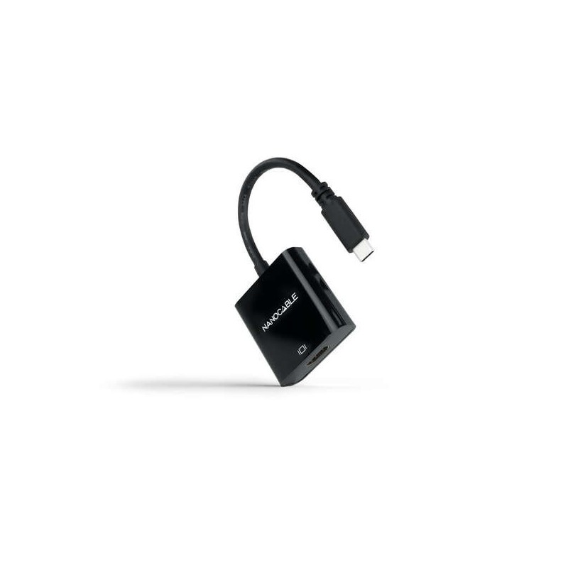 Convertitore Nanocable da USB-C a HDMI 4K - 15 cm - Nero Convertitore Nanocable da USB-C a HDMI 4K - 15 cm - Nero