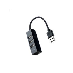 Hub USB-A 2.0 nanocavo con 4 cavi USB-A 2.0 - 0,15 m