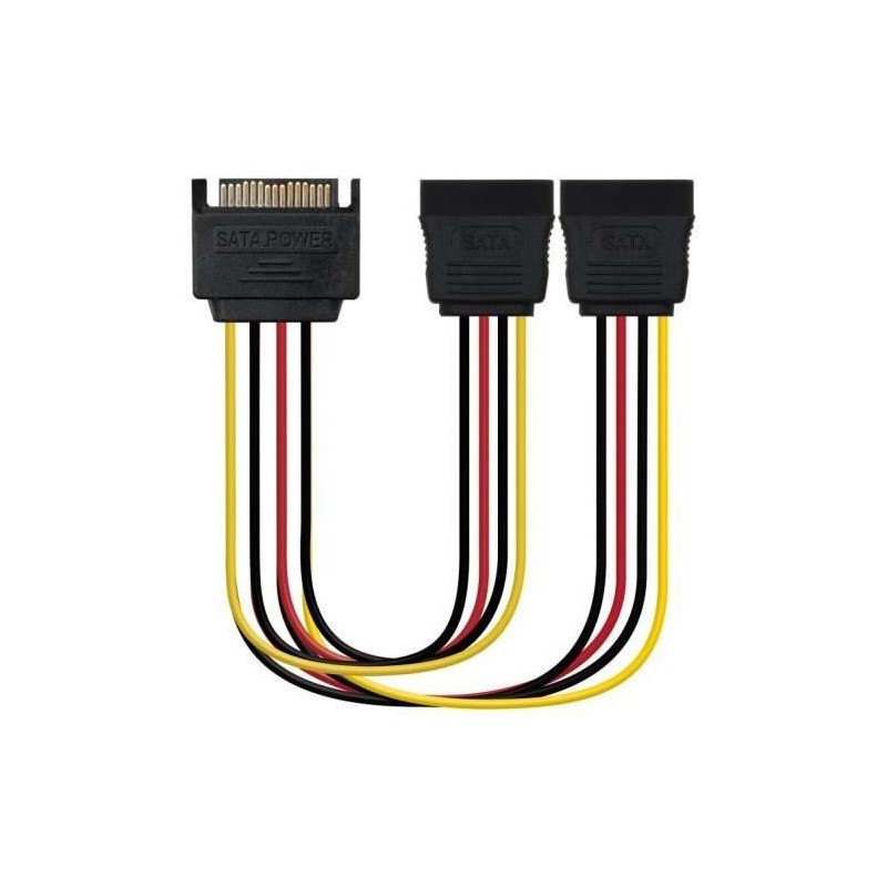 Cavo di alimentazione Nanocable SATA maschio a 2x SATA femmina 0,20 m Cavo di alimentazione Nanocable SATA maschio a 2x SATA femmina 0,20 m
