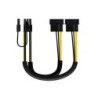 Nanocable Cable de Alimentacion para Tarjeta Grafica 2x Molex 4pin Macho a PCI-E Molex 6+2pin Macho 0.20m
