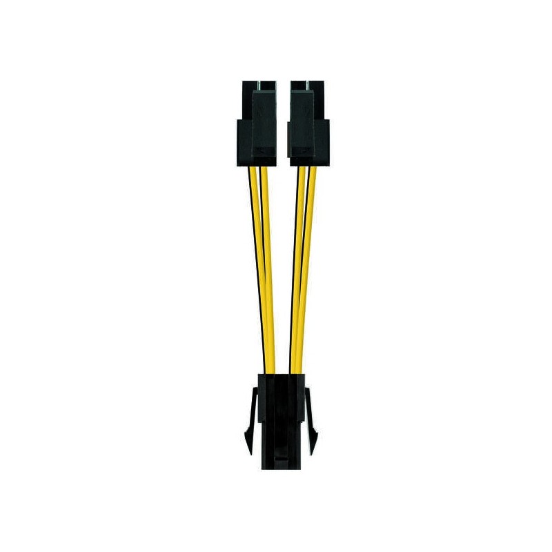 Cavo di alimentazione per microprocessore nanocavo da 4 pin femmina a 4+4 pin maschio 0,15 m Cavo di alimentazione per microprocessore nanocavo da 4 pin femmina a 4+4 pin maschio 0,15 m