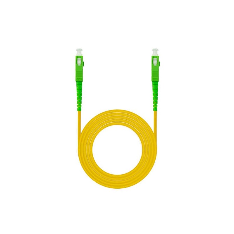 Nanocable Cable Fibra SC/APC-SC/APC Monomodo LSZH 10m - Color Amarillo