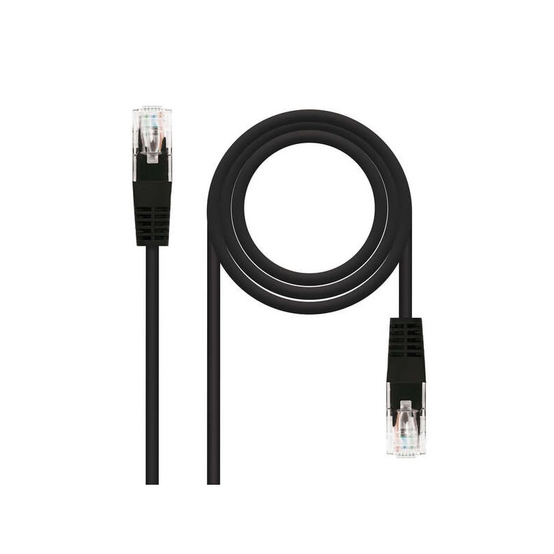 Cavo di rete nanocavo patch cord Cat.6 UTP AWG24 - 0,5 m - Colore nero Cavo di rete nanocavo patch cord Cat.6 UTP AWG24 - 0,5 m - Colore nero