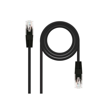 Nanocable Cable Red Latiguillo RJ45 CAT.6 UTP AWG24 - 25 cm - Color Negro