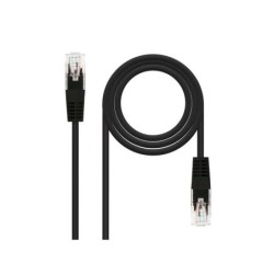 Cavo di rete nanocavo patch cord RJ45 Cat.6 UTP AWG24 1 m - Colore nero