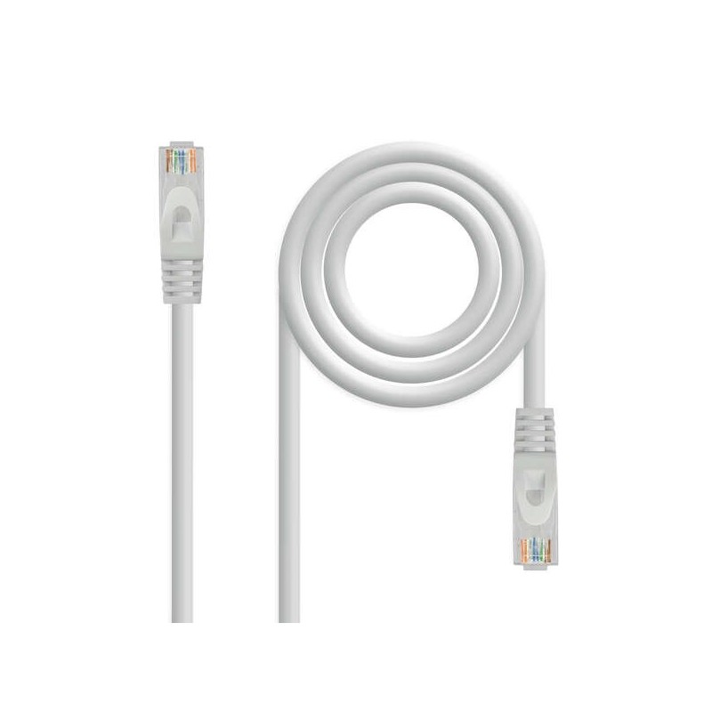 Cavo toppa per cavo di rete Nanocable RJ45 LSZH Cat.6a UTP AWG24 5m - Colore grigio Cavo toppa per cavo di rete Nanocable RJ45 LSZH Cat.6a UTP AWG24 5m - Colore grigio