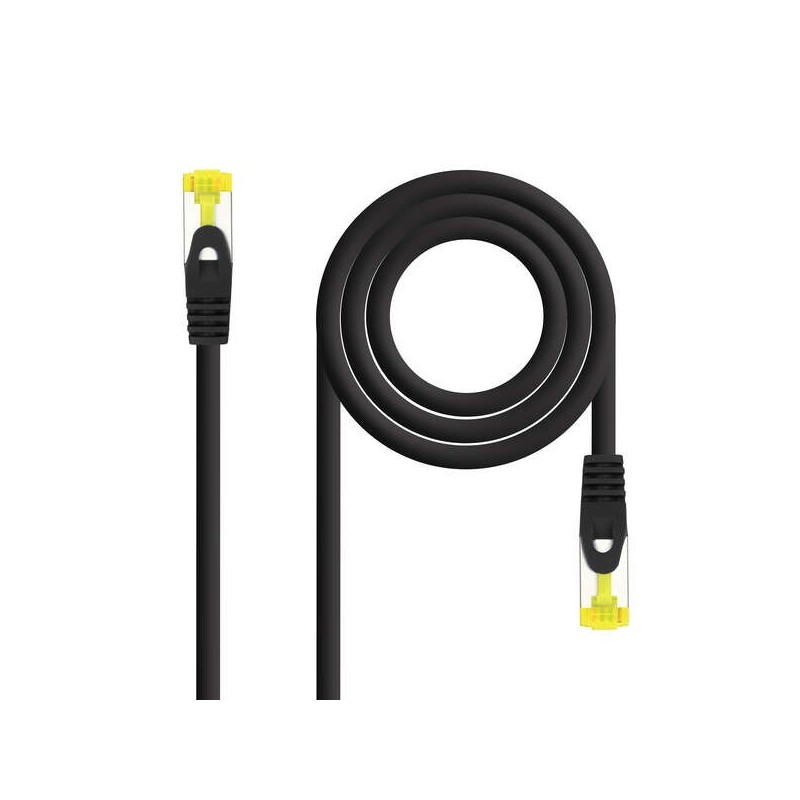 Cavo patch di rete nanocavo LSZH Cat.6A SFTP AWG26 - 30 cm - Colore nero Cavo patch di rete nanocavo LSZH Cat.6A SFTP AWG26 - 30 cm - Colore nero
