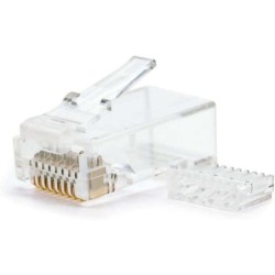 Connettore Nanocable per cavo di rete RJ45 Cat.6 UTP 8 fili 10 unità.