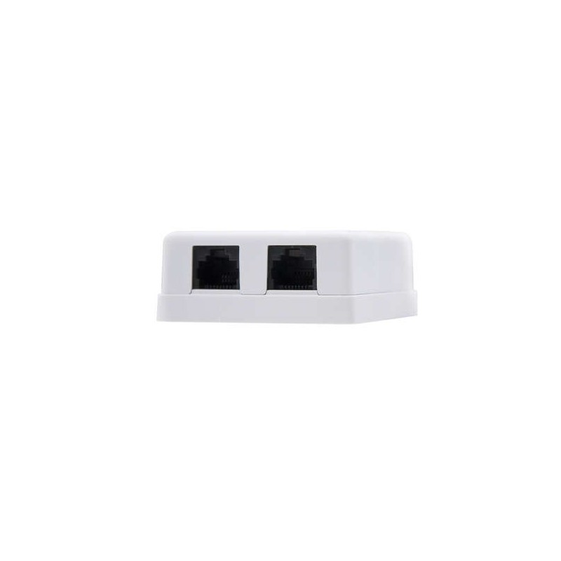 Rosetta di superficie nanocavo RJ45 Cat.6 UTP 2 prese Rosetta di superficie nanocavo RJ45 Cat.6 UTP 2 prese
