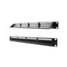 Pannello patch nanocavo 24 porte RJ45 Cat.6 UTP 19" 1U doppio IDC - Colore nero