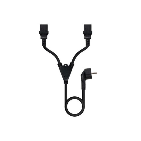 Cavo di alimentazione nanocavo CEE7 maschio a 2x C-13 femmina 1,80 m - Colore nero